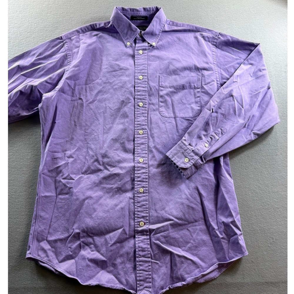 Daniel Cremieux Button Down Mens Medium Purple Long Sleeve Cotton Twill Shirt